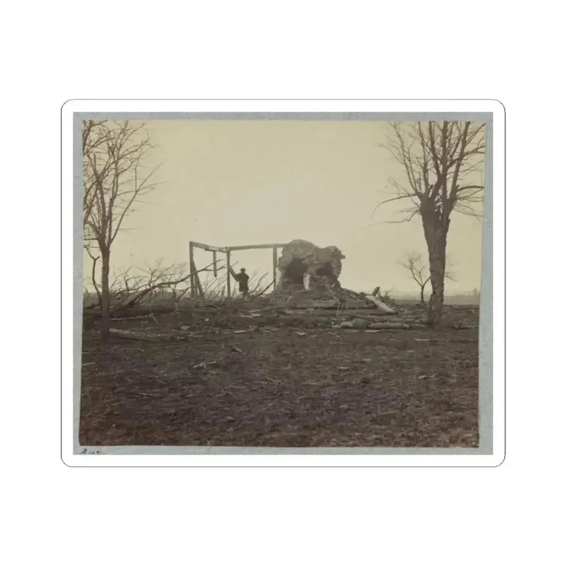 Battlefield of Bull Run, Ruins of Henry House (U.S. Civil War) STICKER Vinyl Kiss-Cut Decal 2 Inch White - The Sticker Space