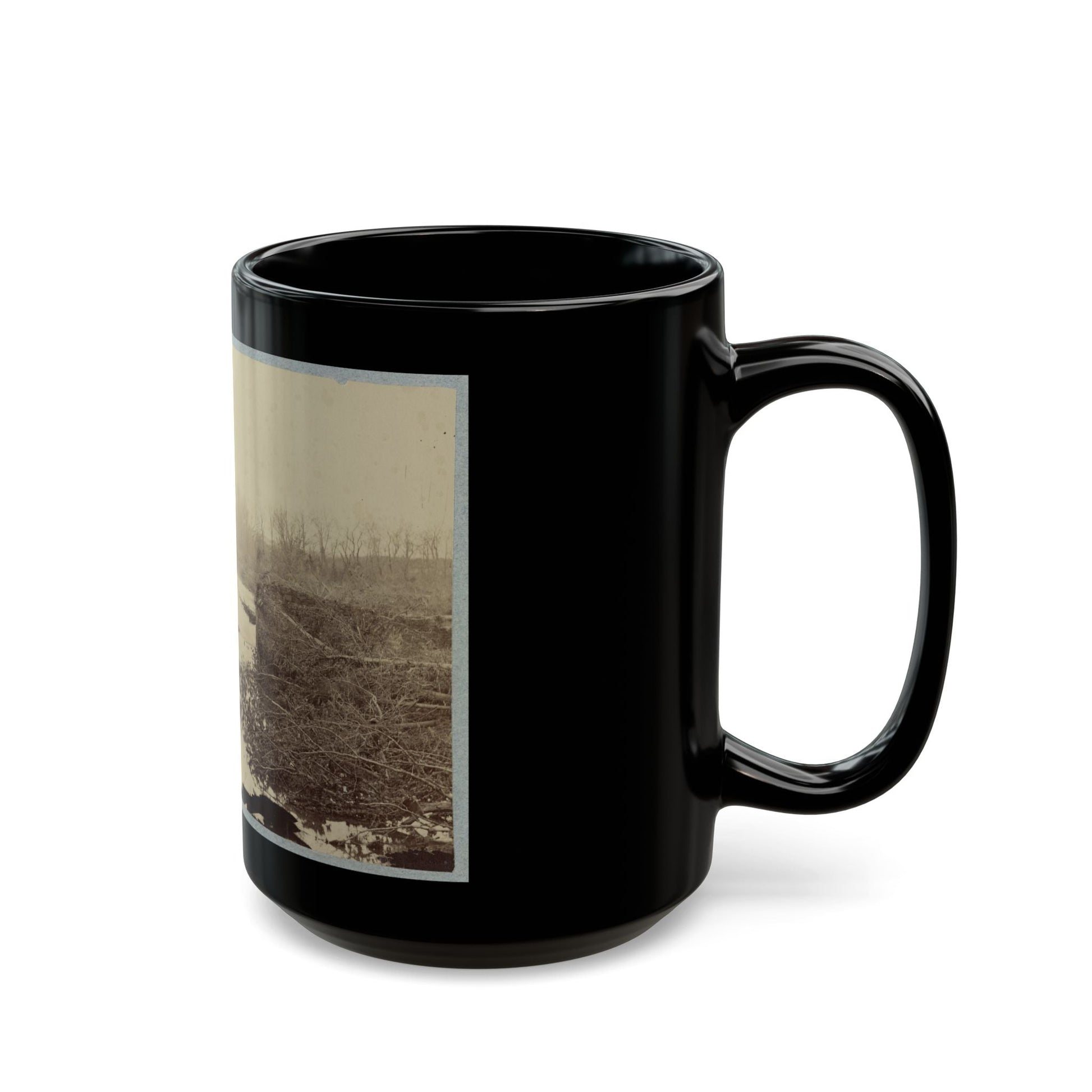 Battlefield Of Bull Run, Ruins Of The Stone Bridge 001 (U.S. Civil War) Black Coffee Mug-The Sticker Space