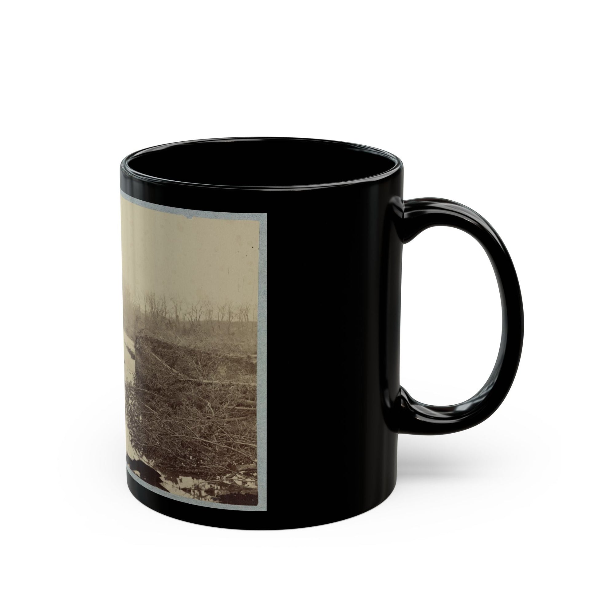 Battlefield Of Bull Run, Ruins Of The Stone Bridge 001 (U.S. Civil War) Black Coffee Mug-The Sticker Space