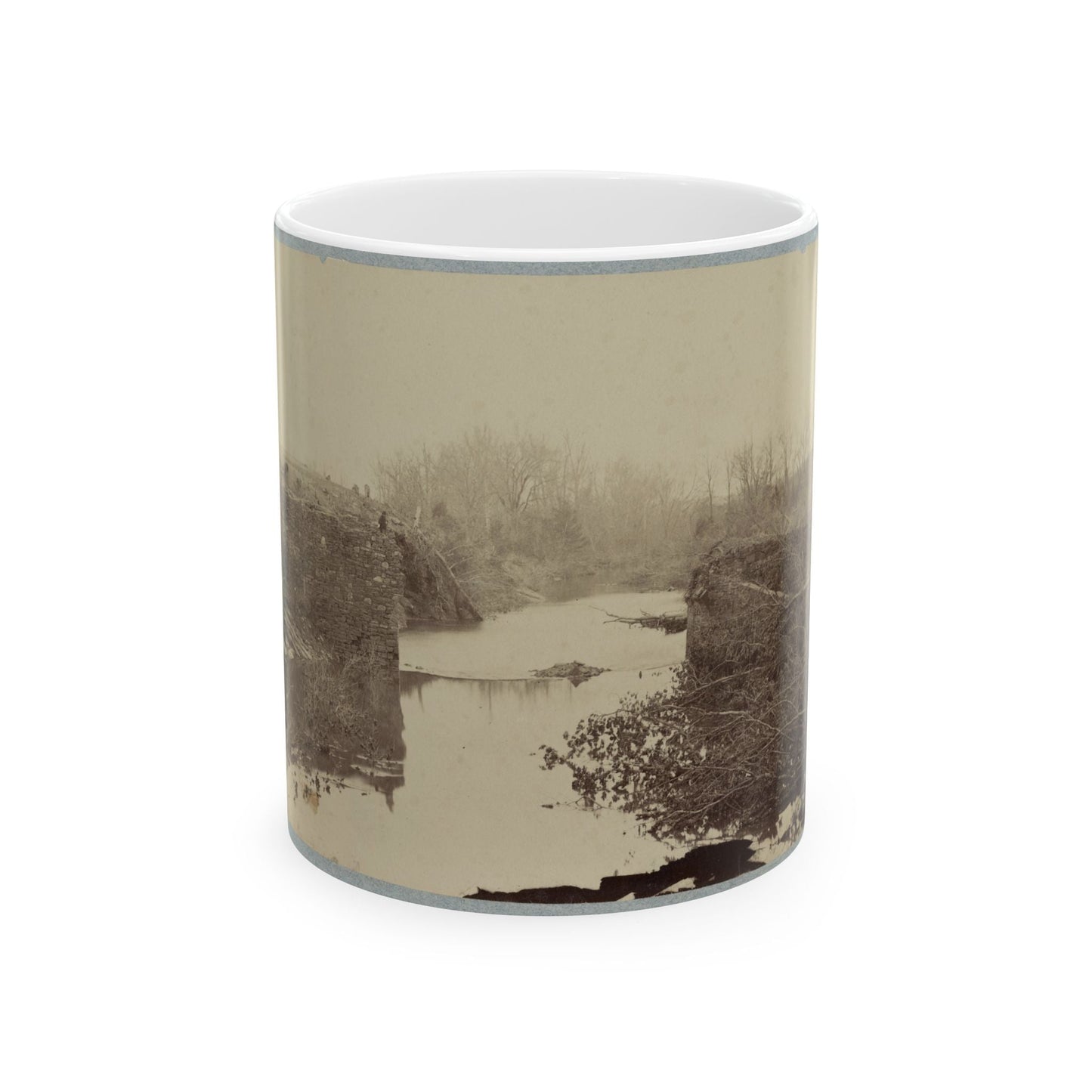 Battlefield Of Bull Run, Ruins Of The Stone Bridge 001 (U.S. Civil War) White Coffee Mug