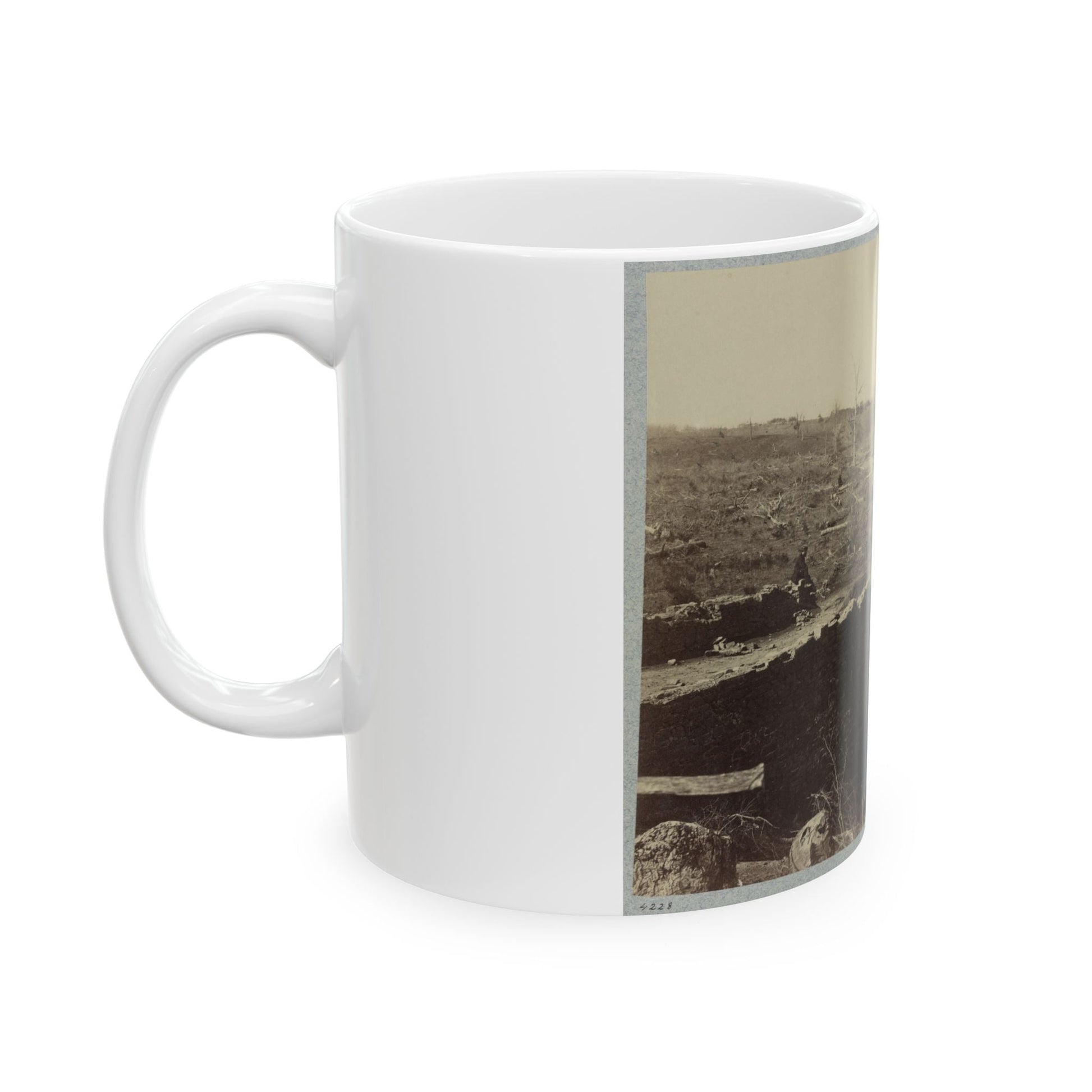 Battlefield Of Bull Run, Ruins Of The Stone Bridge (U.S. Civil War) White Coffee Mug-The Sticker Space