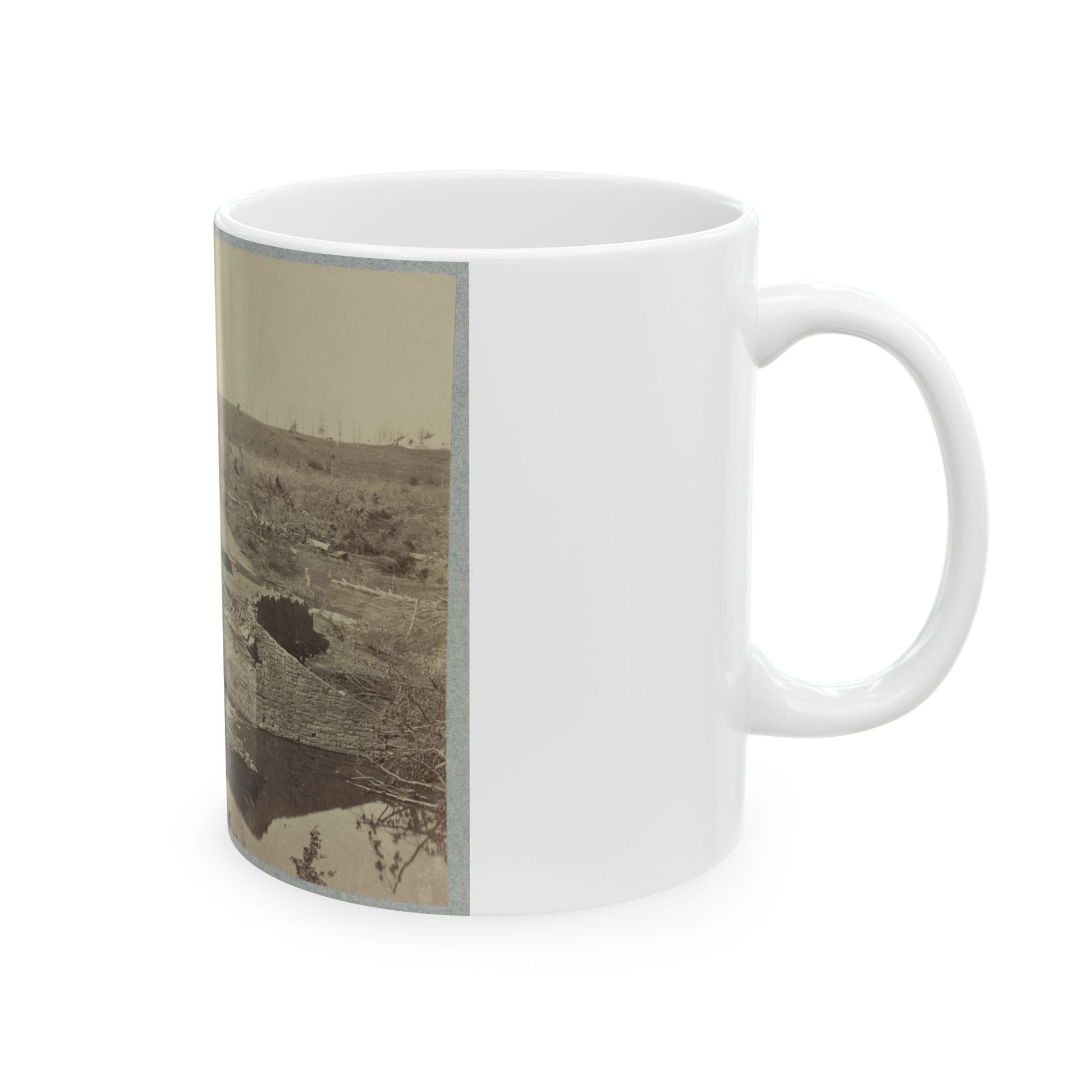 Battlefield Of Bull Run, Ruins Of The Stone Bridge (U.S. Civil War) White Coffee Mug-The Sticker Space