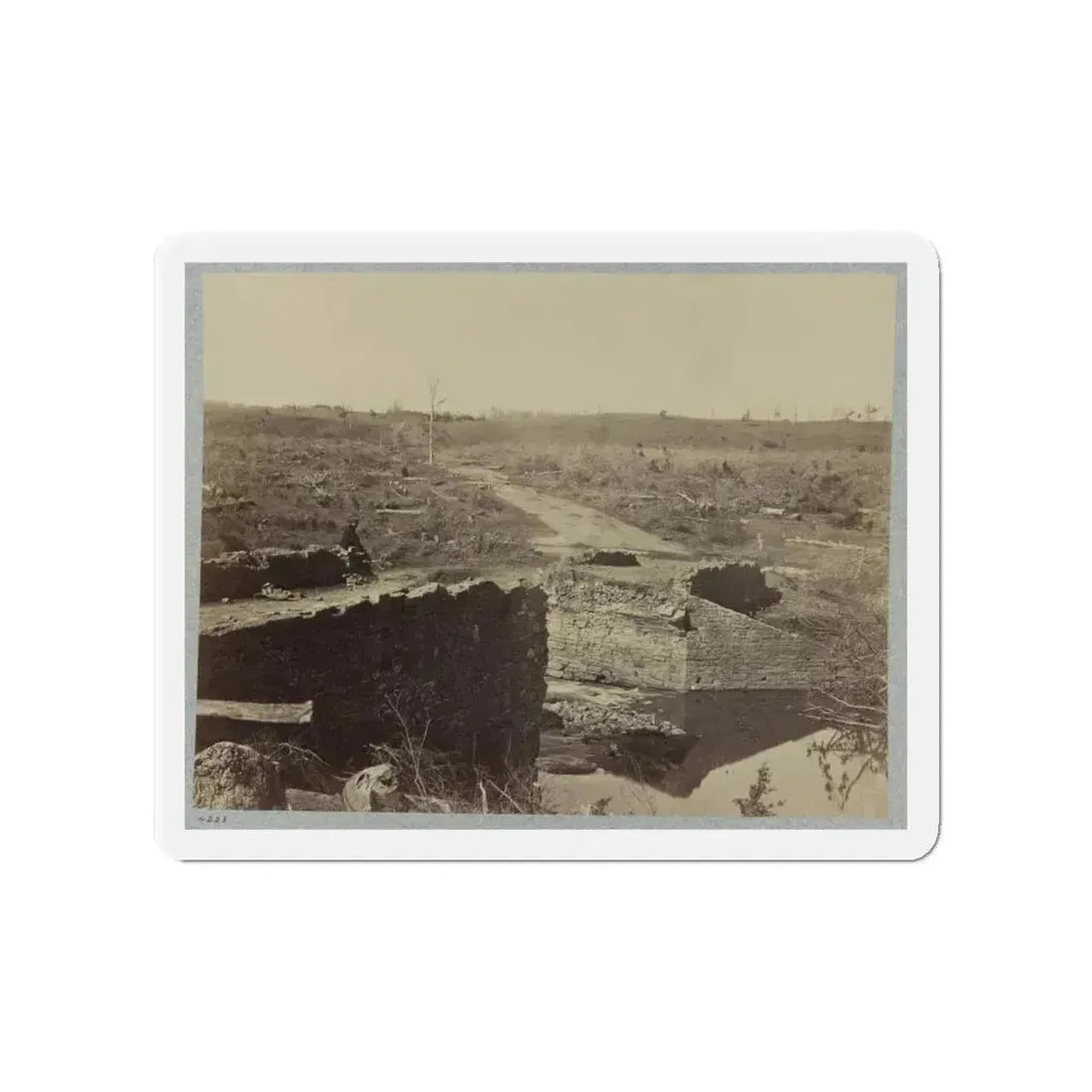 Battlefield Of Bull Run, Ruins Of The Stone Bridge (U.S. Civil War) Refrigerator Magnet 4 Inch Die-Cut - The Sticker Space