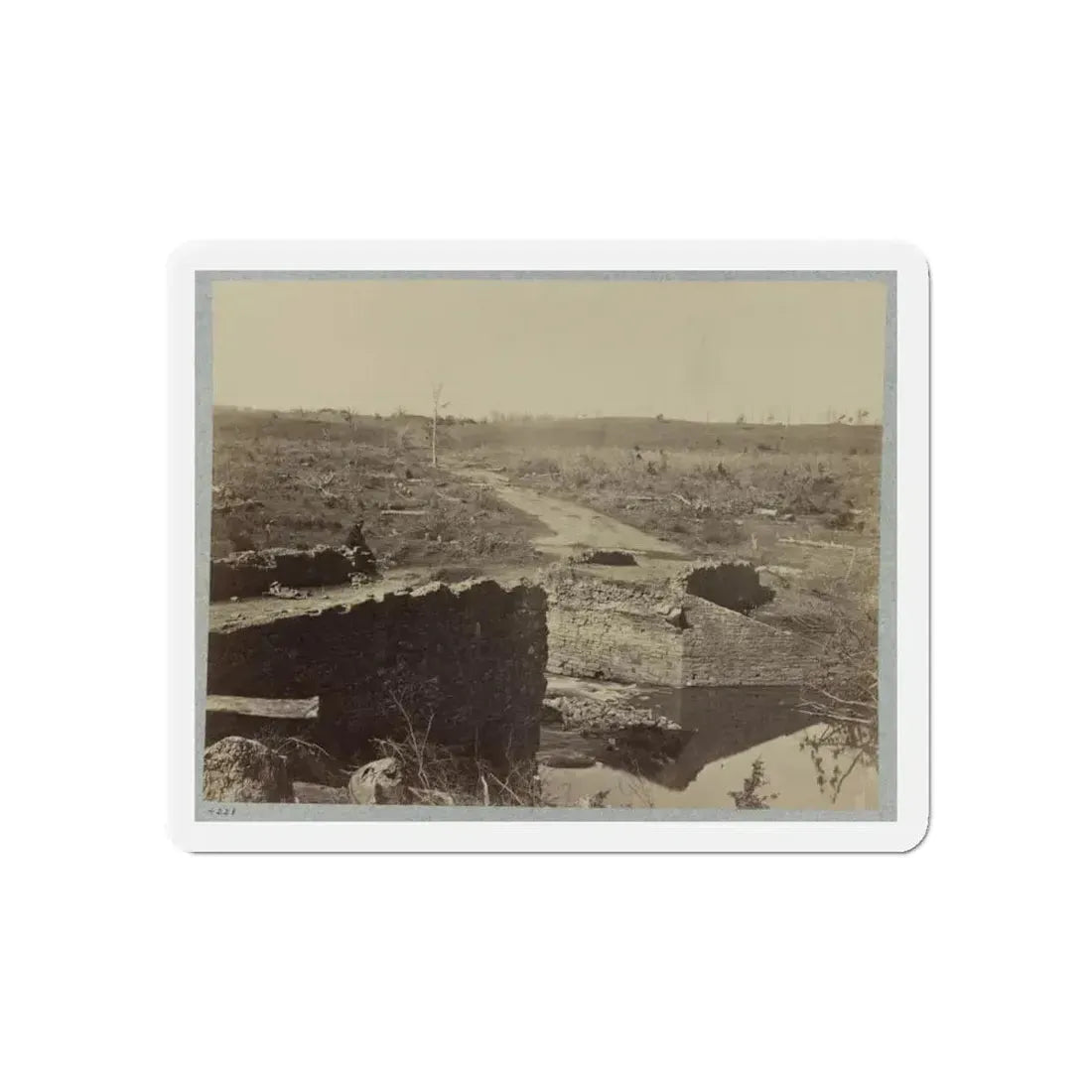 Battlefield Of Bull Run, Ruins Of The Stone Bridge (U.S. Civil War) Refrigerator Magnet 6 Inch Die-Cut - The Sticker Space