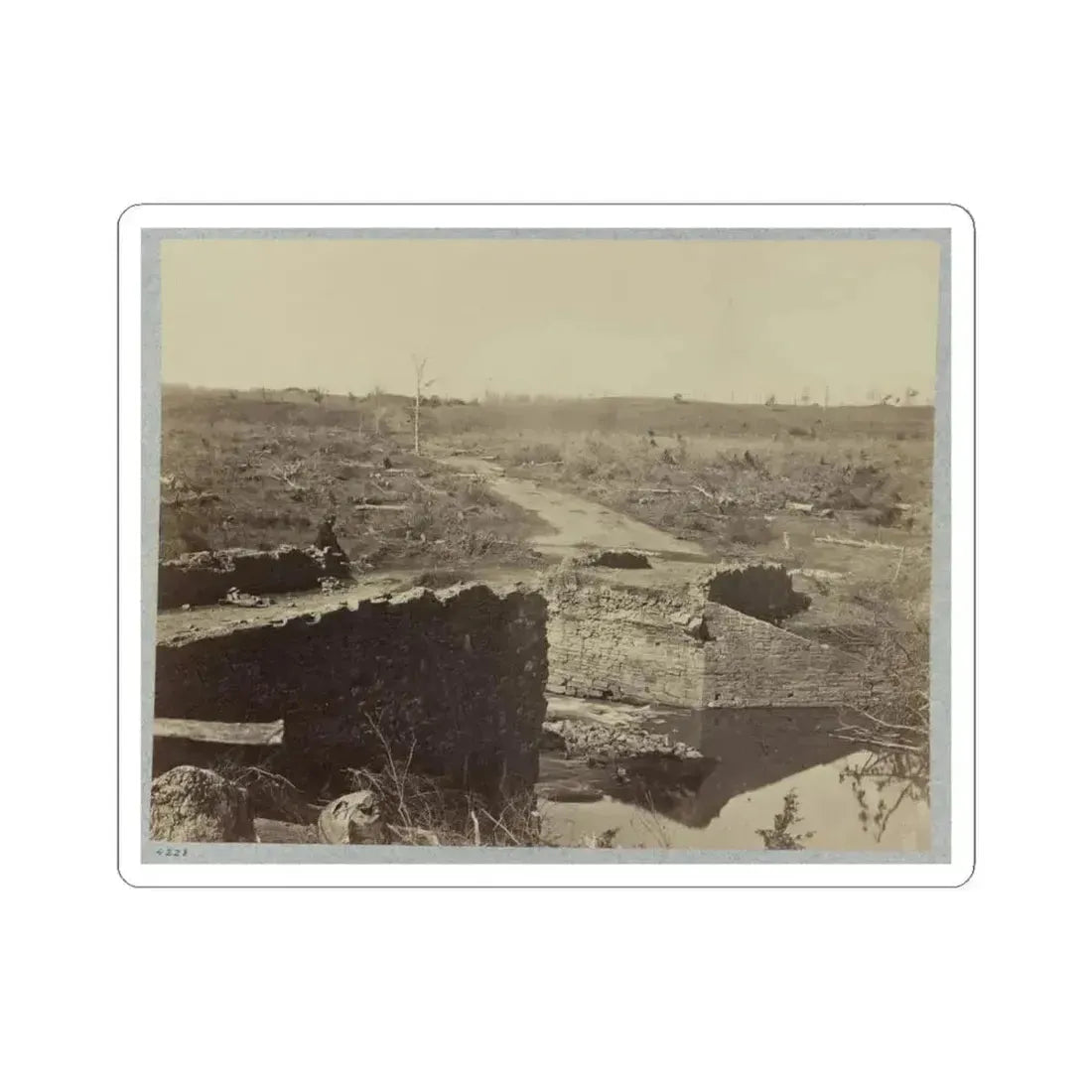 Battlefield of Bull Run, Ruins of the Stone Bridge (U.S. Civil War) STICKER Vinyl Kiss-Cut Decal 4 Inch White - The Sticker Space