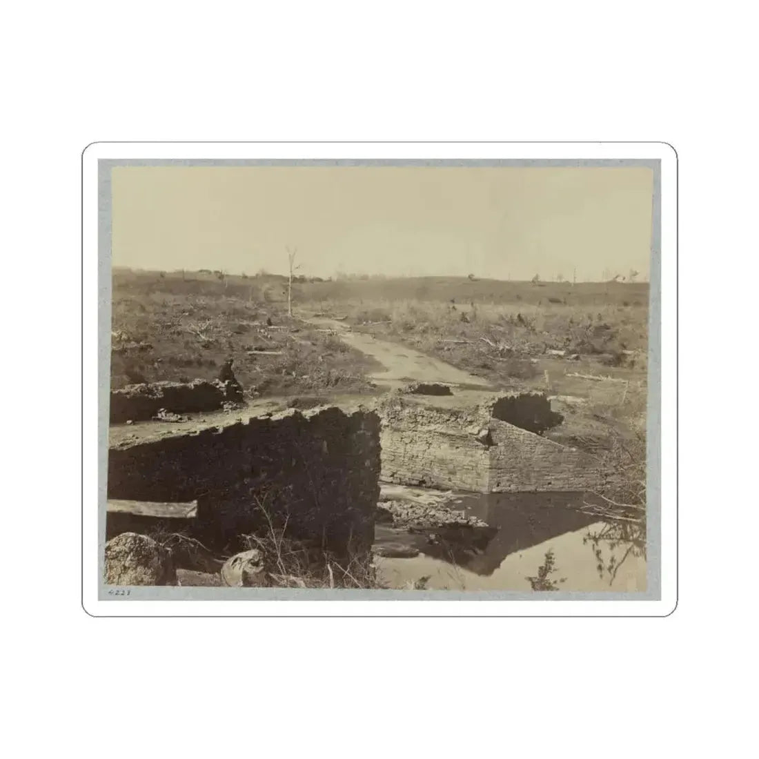 Battlefield of Bull Run, Ruins of the Stone Bridge (U.S. Civil War) STICKER Vinyl Kiss-Cut Decal 6 Inch White - The Sticker Space