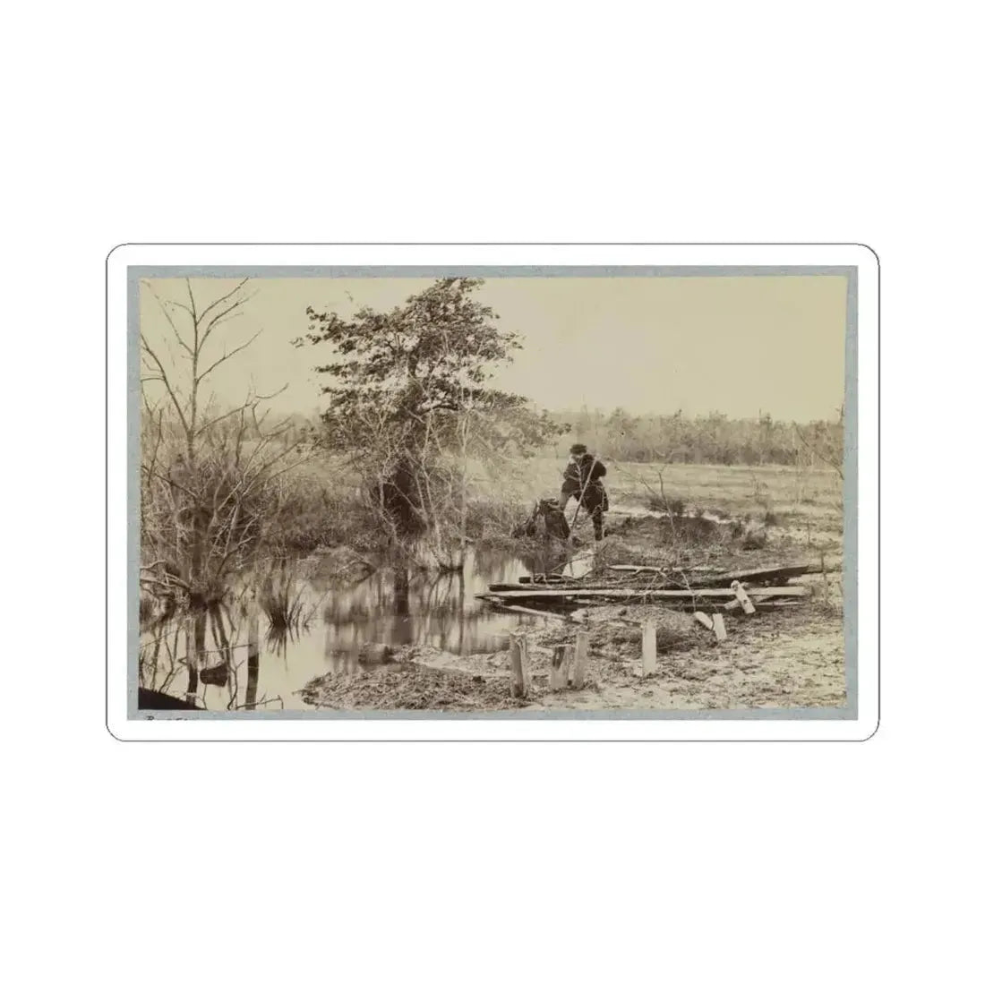 Battlefield of Bull Run. Soldiers' Graves (U.S. Civil War) STICKER Vinyl Kiss-Cut Decal 4 Inch White - The Sticker Space