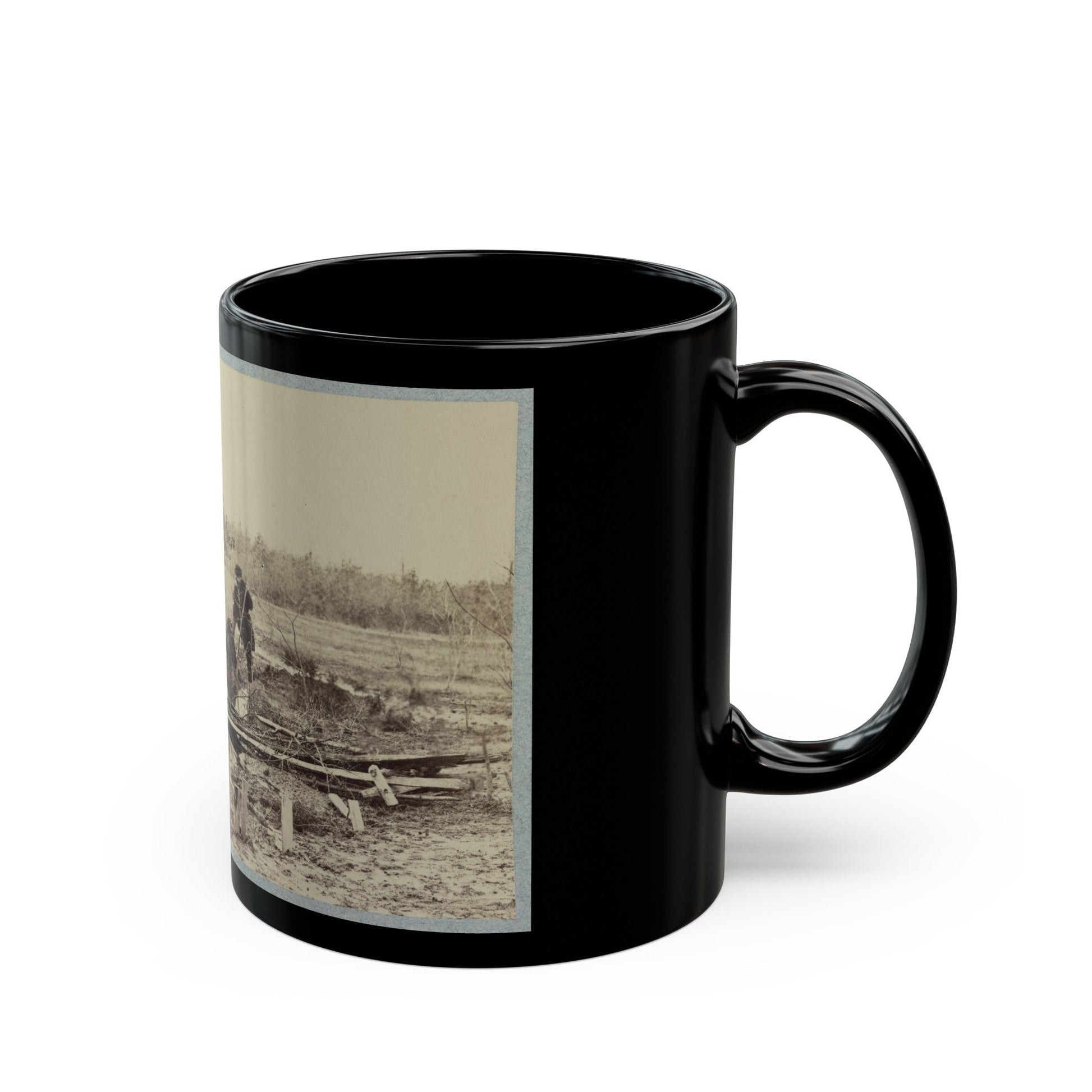 Battlefield Of Bull Run. Soldiers' Graves (U.S. Civil War) Black Coffee Mug-The Sticker Space