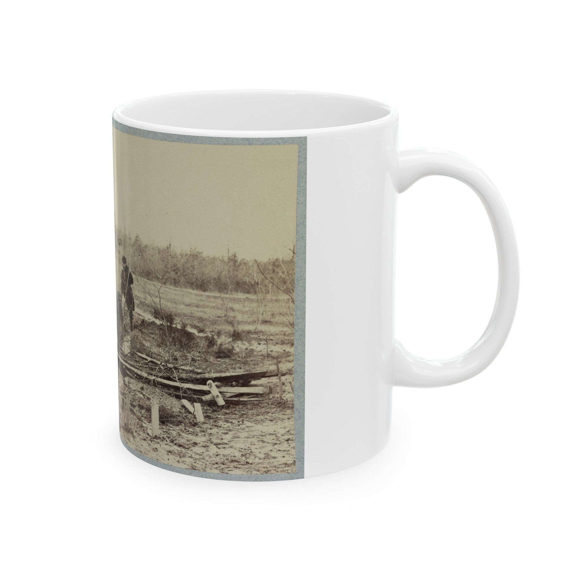 Battlefield Of Bull Run. Soldiers' Graves (U.S. Civil War) White Coffee Mug-The Sticker Space