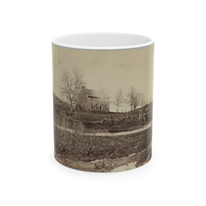 Battlefield Of Bull Run. Stone House On Warrenton Pike(2) (U.S. Civil War) White Coffee Mug