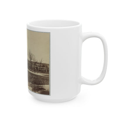 Battlefield Of Bull Run. Stone House On Warrenton Pike(2) (U.S. Civil War) White Coffee Mug