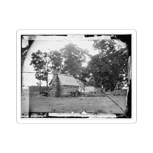 Battlefield of Cedar Mountain House Riddled With Cannon Balls in Which Gen. Winder Was Killed (U.S. Civil War) STICKER Vinyl Kiss-Cut Decal 2 Inch White - The Sticker Space