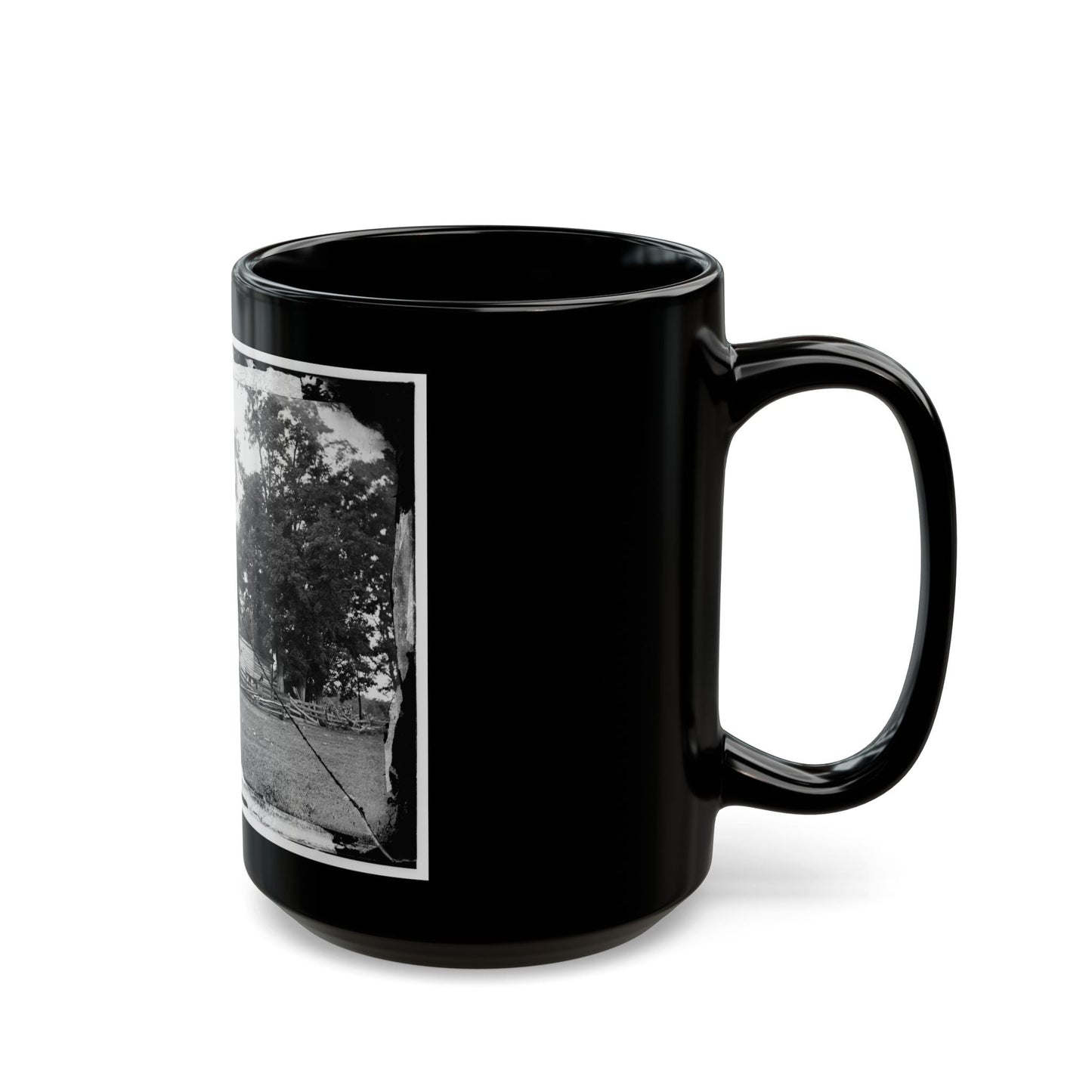 Battlefield Of Cedar Mountain House Riddled With Cannon Balls In Which Gen. Winder Was Killed (U.S. Civil War) Black Coffee Mug