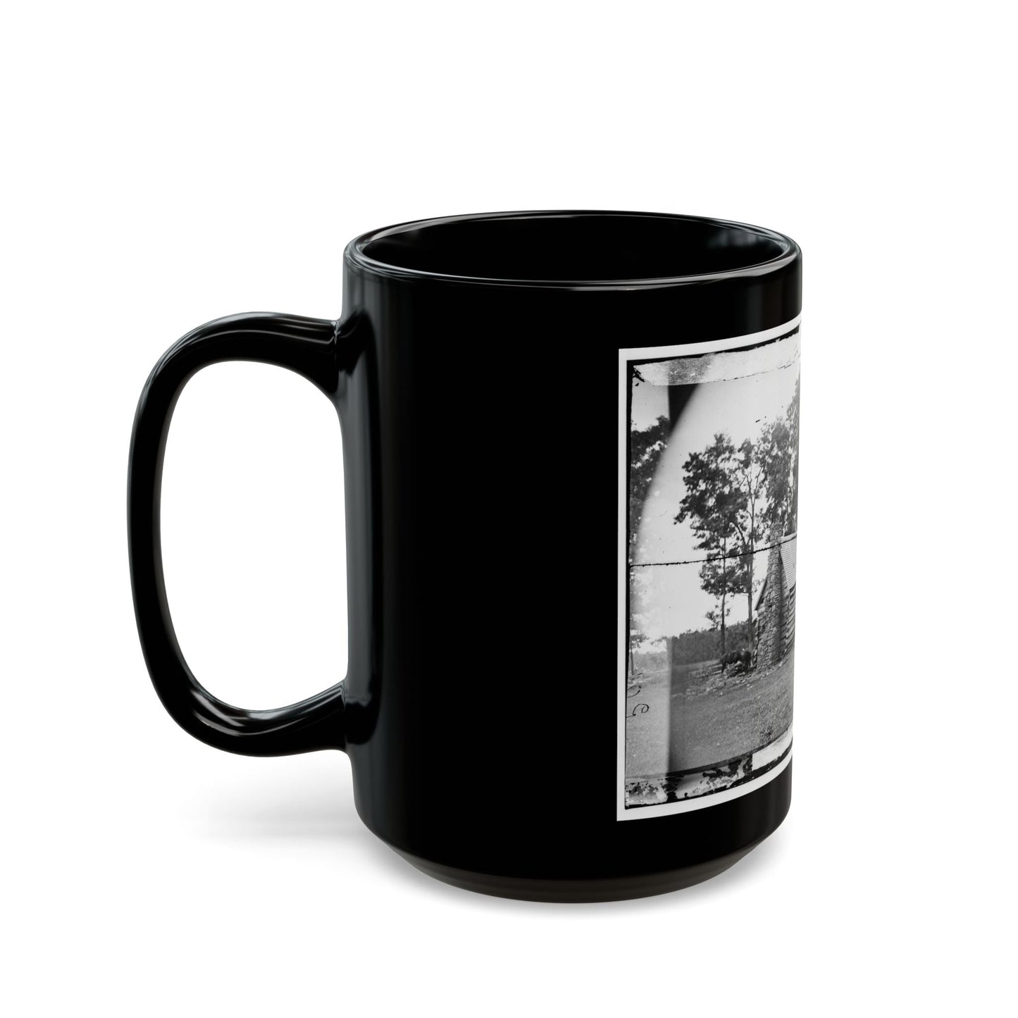 Battlefield Of Cedar Mountain House Riddled With Cannon Balls In Which Gen. Winder Was Killed (U.S. Civil War) Black Coffee Mug