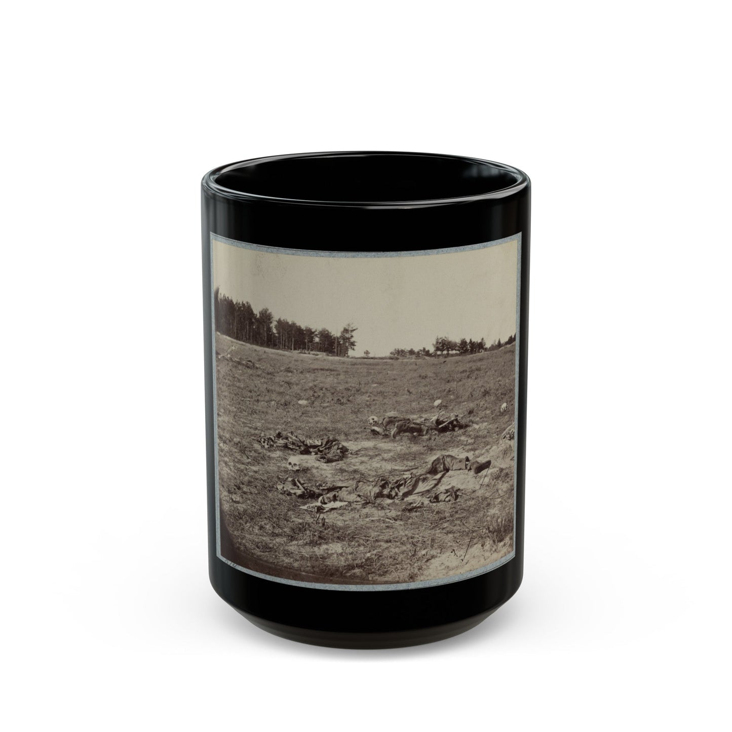 Battlefield Of Gaines' Mill, Va. (U.S. Civil War) Black Coffee Mug-15oz-The Sticker Space