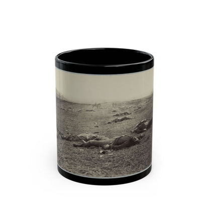 Battlefield Of Gettysburg. Bodies Of Dead Federal Soldiers On The Field Of The First Day's Battle(2) (U.S. Civil War) Black Coffee Mug-11oz-The Sticker Space