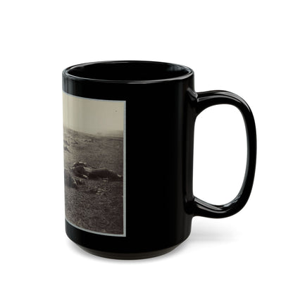 Battlefield Of Gettysburg. Bodies Of Dead Federal Soldiers On The Field Of The First Day's Battle(2) (U.S. Civil War) Black Coffee Mug-The Sticker Space