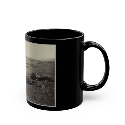 Battlefield Of Gettysburg. Bodies Of Dead Federal Soldiers On The Field Of The First Day's Battle(2) (U.S. Civil War) Black Coffee Mug-The Sticker Space