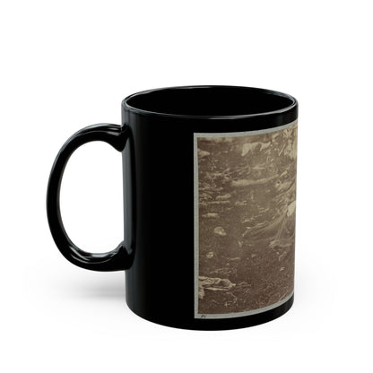 Battlefield Of Gettysburg. Dead Confederate Sharpshooter At Foot Of Little Round Top (U.S. Civil War) Black Coffee Mug