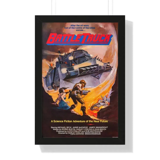 BATTLETRUCK (WARLORDS OF THE 21ST CENTURY) 1982 - Framed Movie Poster 16″ x 24″ Black - The Sticker Space