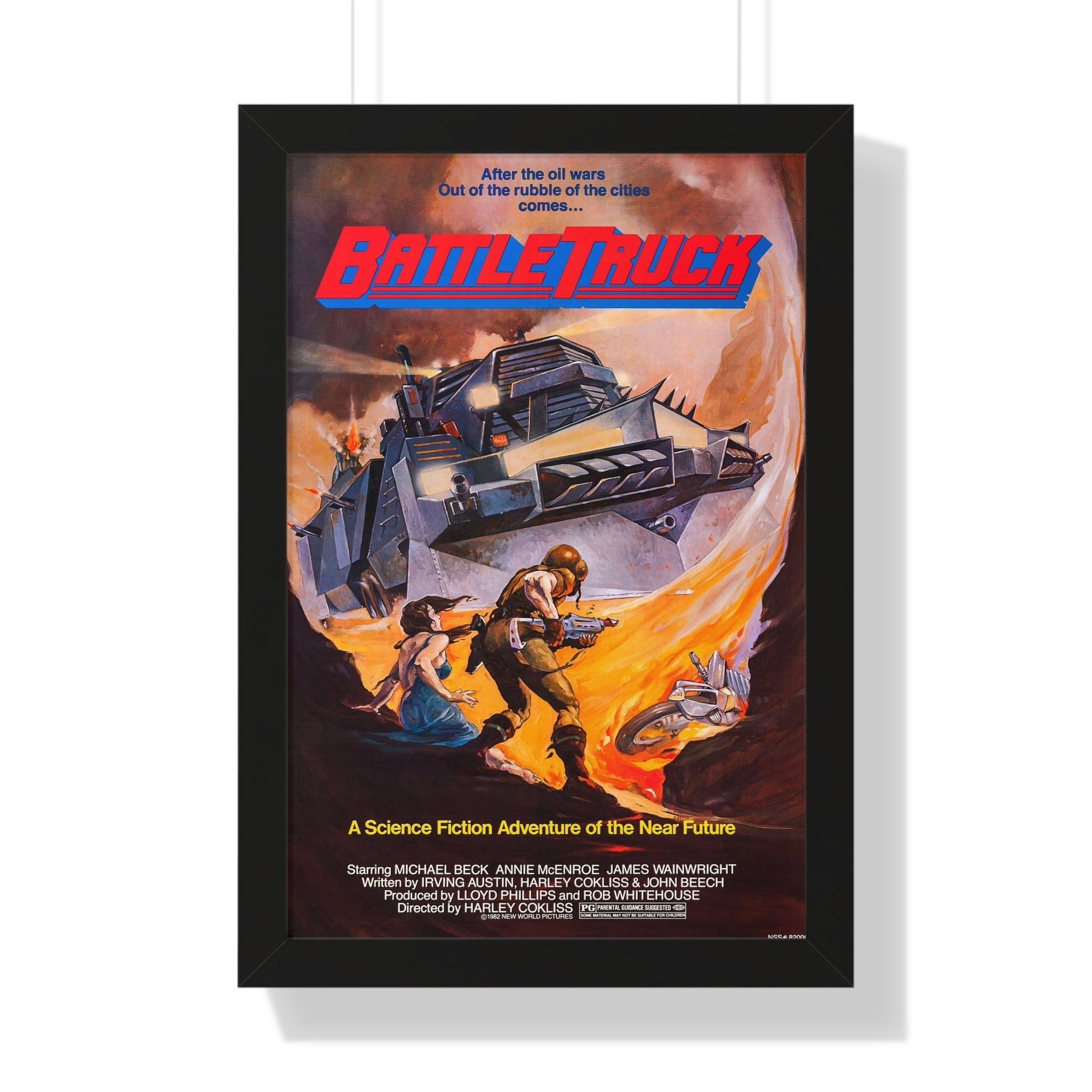 BATTLETRUCK (WARLORDS OF THE 21ST CENTURY) 1982 - Framed Movie Poster-16″ x 24″-The Sticker Space