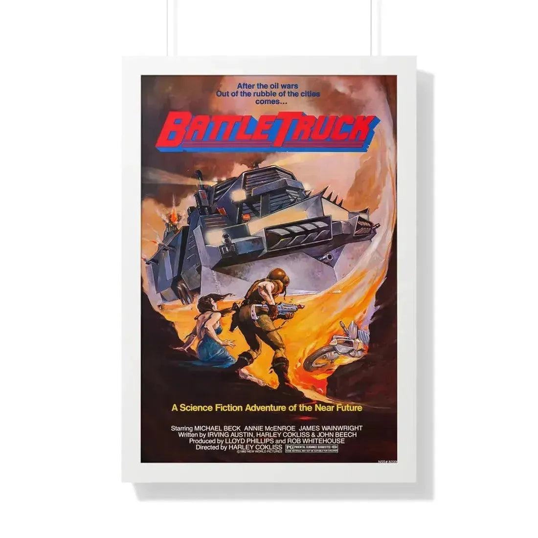 BATTLETRUCK (WARLORDS OF THE 21ST CENTURY) 1982 - Framed Movie Poster 20" x 30" White - The Sticker Space