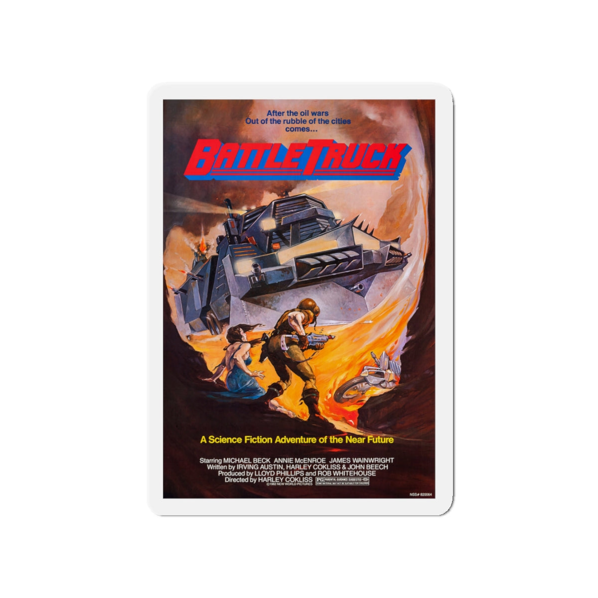 BATTLETRUCK (WARLORDS OF THE 21ST CENTURY) 1982 Movie Poster - Die-Cut Magnet-4" x 4"-The Sticker Space