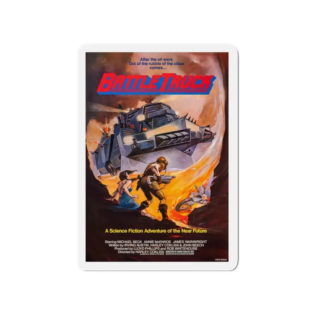 BATTLETRUCK (WARLORDS OF THE 21ST CENTURY) 1982 Movie Poster - Refrigerator Magnet 4 Inch - The Sticker Space