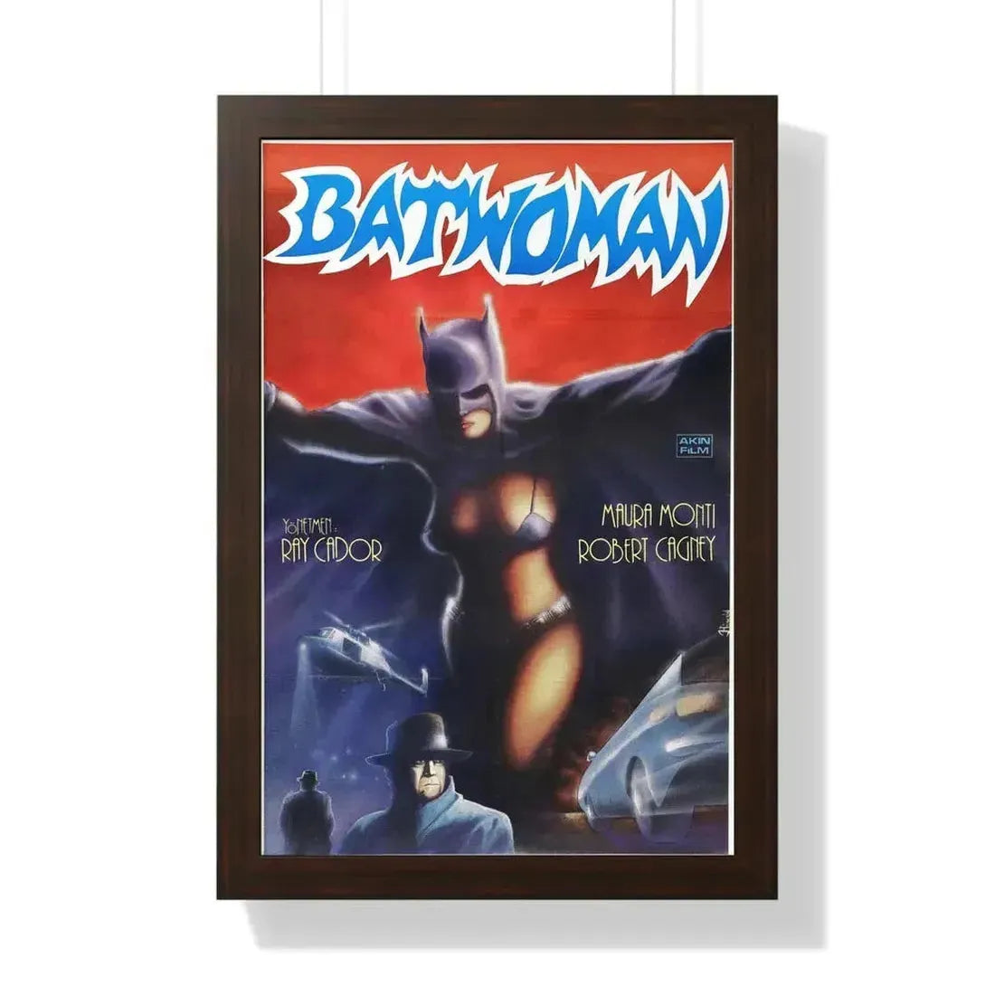 BATWOMAN 1968 - Framed Movie Poster 16″ x 24″ Walnut - The Sticker Space