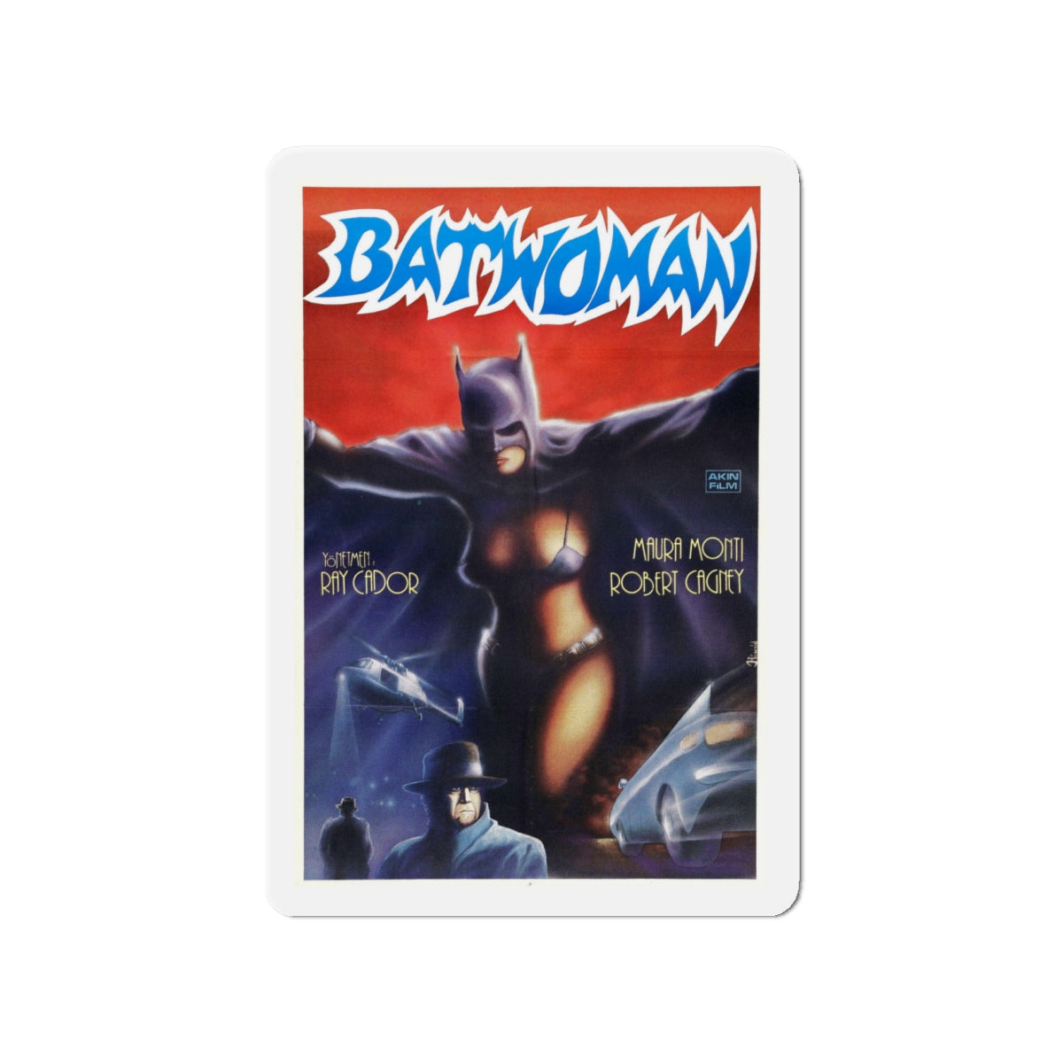 BATWOMAN 1968 Movie Poster - Die-Cut Magnet-4" x 4"-The Sticker Space