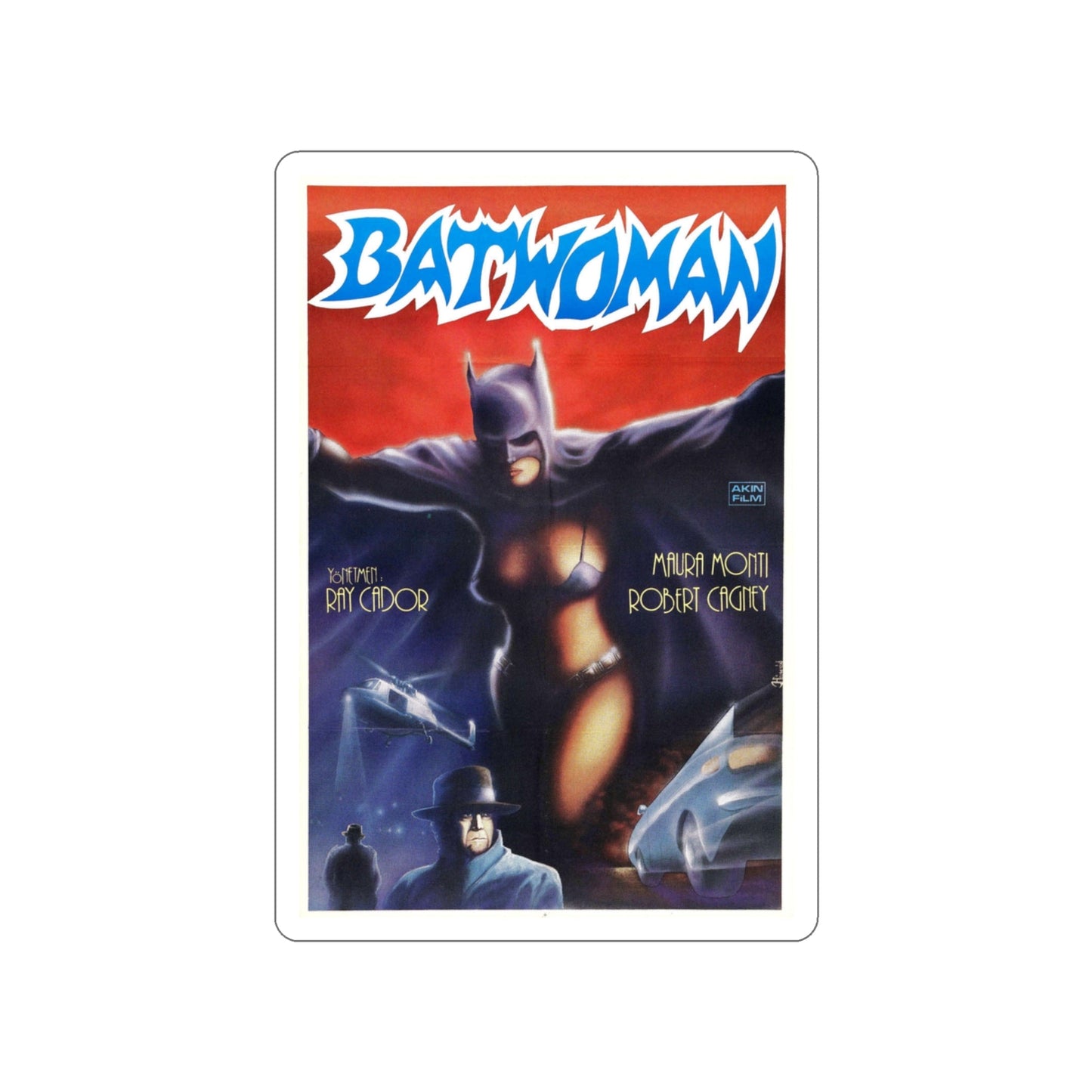 BATWOMAN 1968 Movie Poster STICKER Vinyl Die-Cut Decal-3 Inch-The Sticker Space