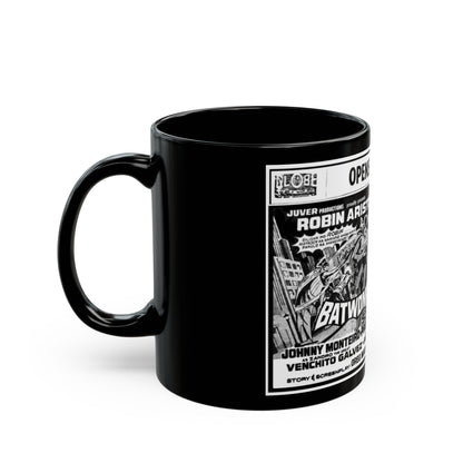 BATWOMAN AND ROBIN 1972 Movie Poster - Black Coffee Mug-The Sticker Space