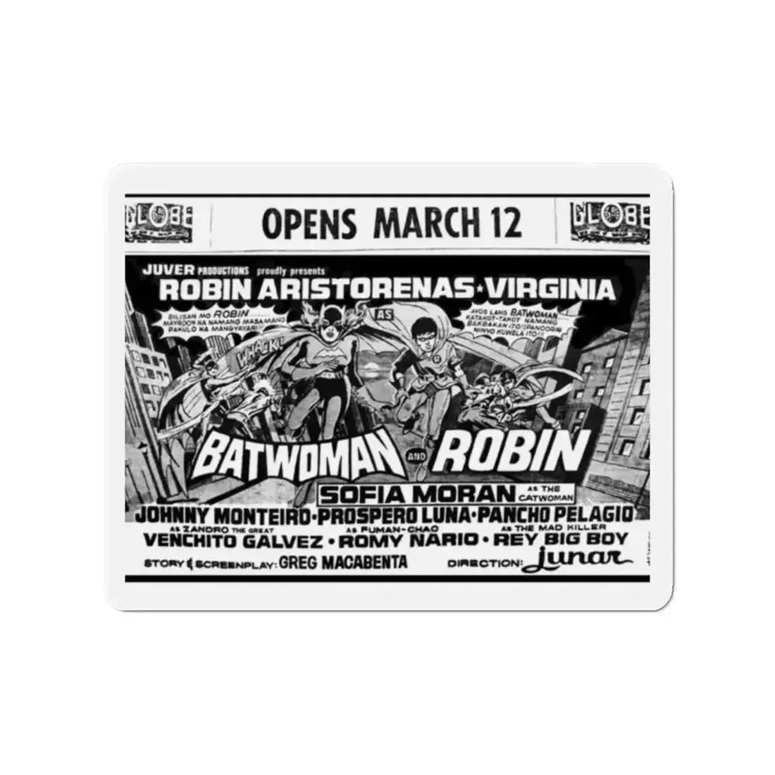 BATWOMAN AND ROBIN 1972 Movie Poster - Refrigerator Magnet - The Sticker Space