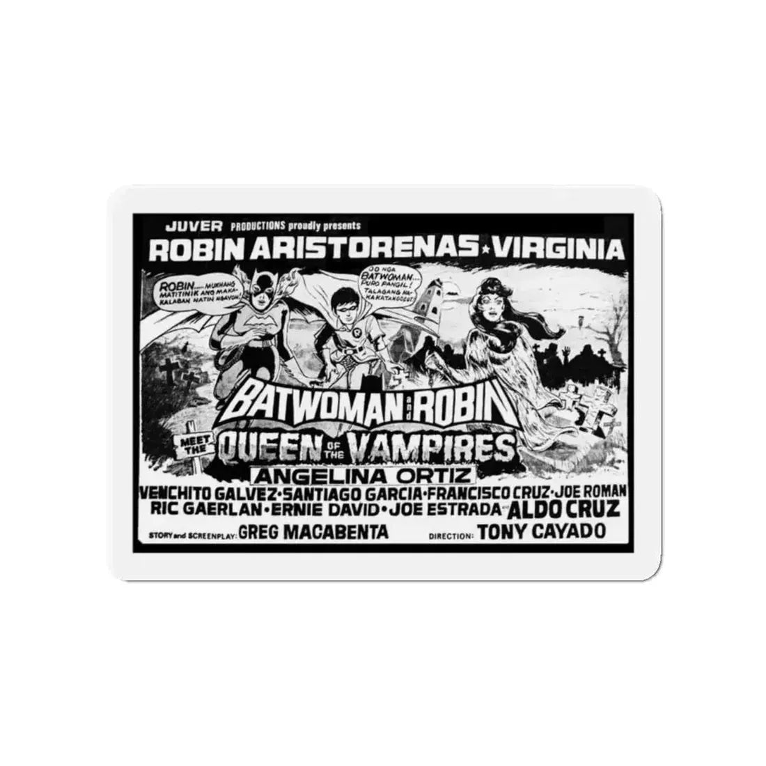 BATWOMAN AND ROBIN MEET THE QUEEN OF THE VAMPIRES 1972 Movie Poster - Refrigerator Magnet 4 Inch - The Sticker Space