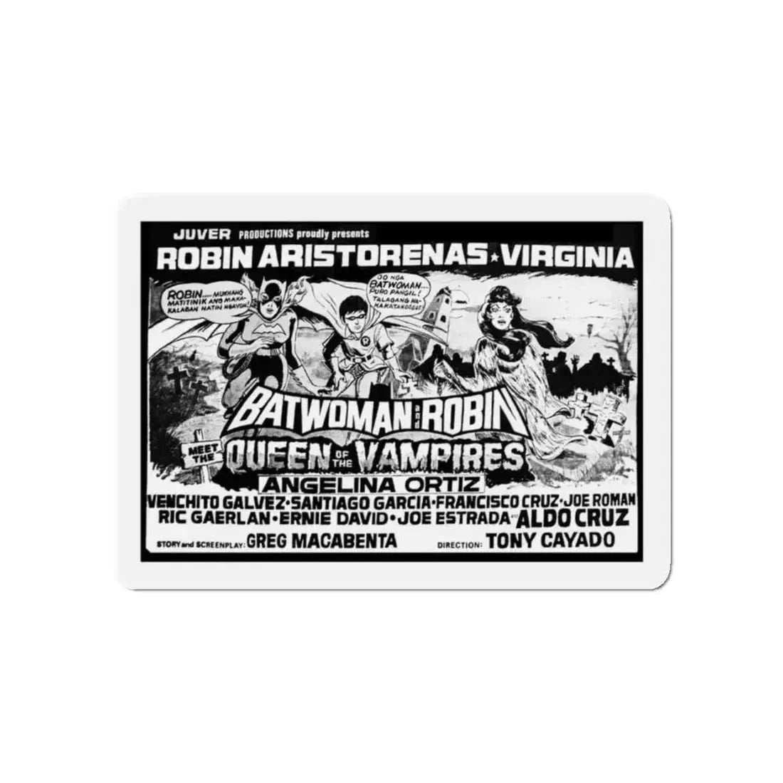 BATWOMAN AND ROBIN MEET THE QUEEN OF THE VAMPIRES 1972 Movie Poster - Refrigerator Magnet - The Sticker Space