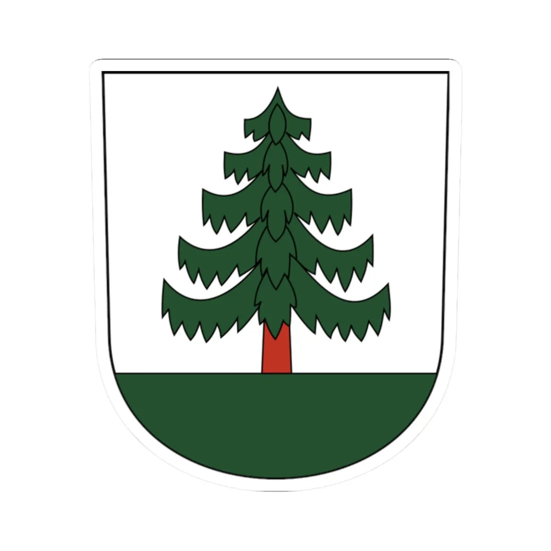 Bauma-blazon (Switzerland) (Coat of Arms) STICKER Vinyl Kiss-Cut Decal 2 Inch White - The Sticker Space