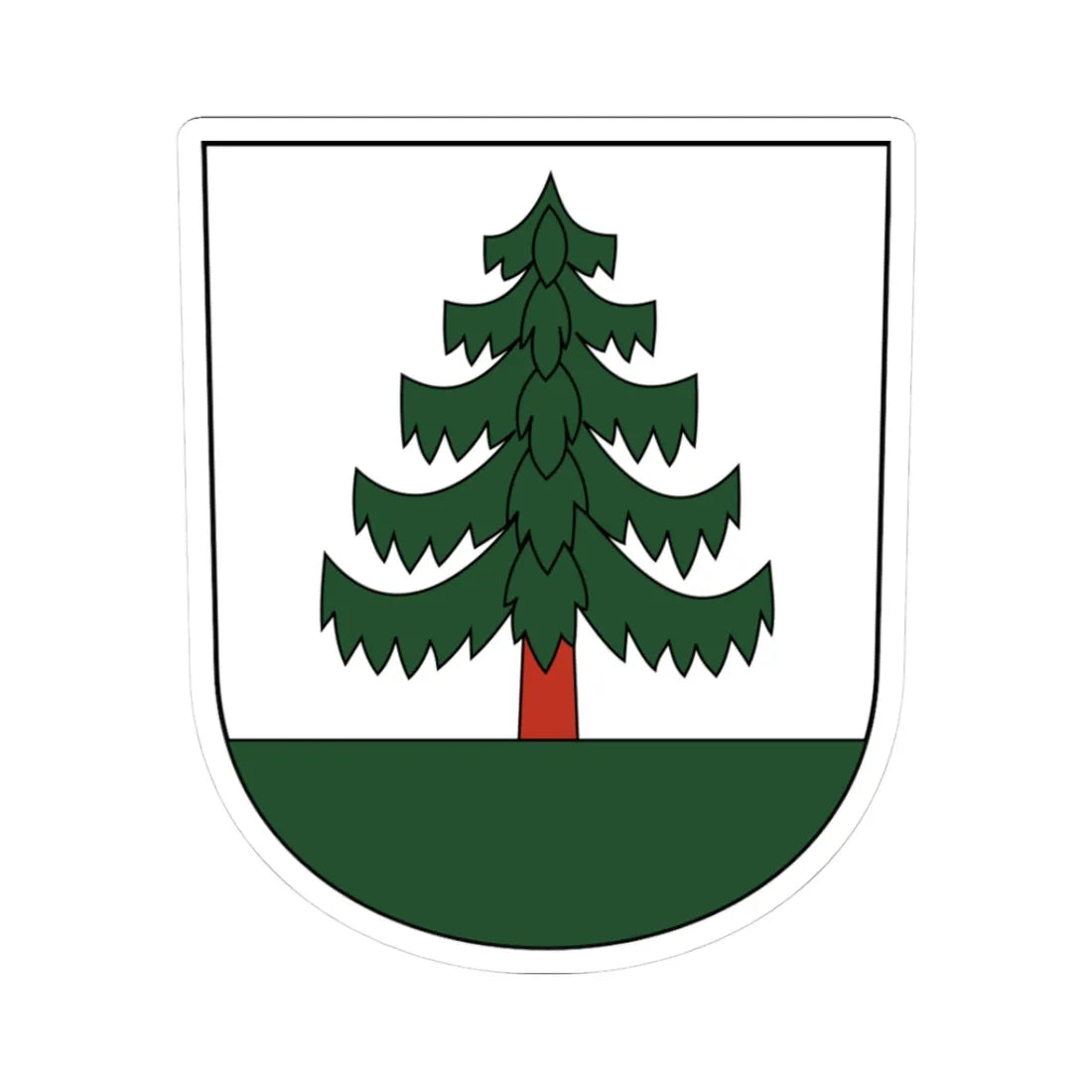 Bauma-blazon (Switzerland) (Coat of Arms) STICKER Vinyl Kiss-Cut Decal 3 Inch White - The Sticker Space