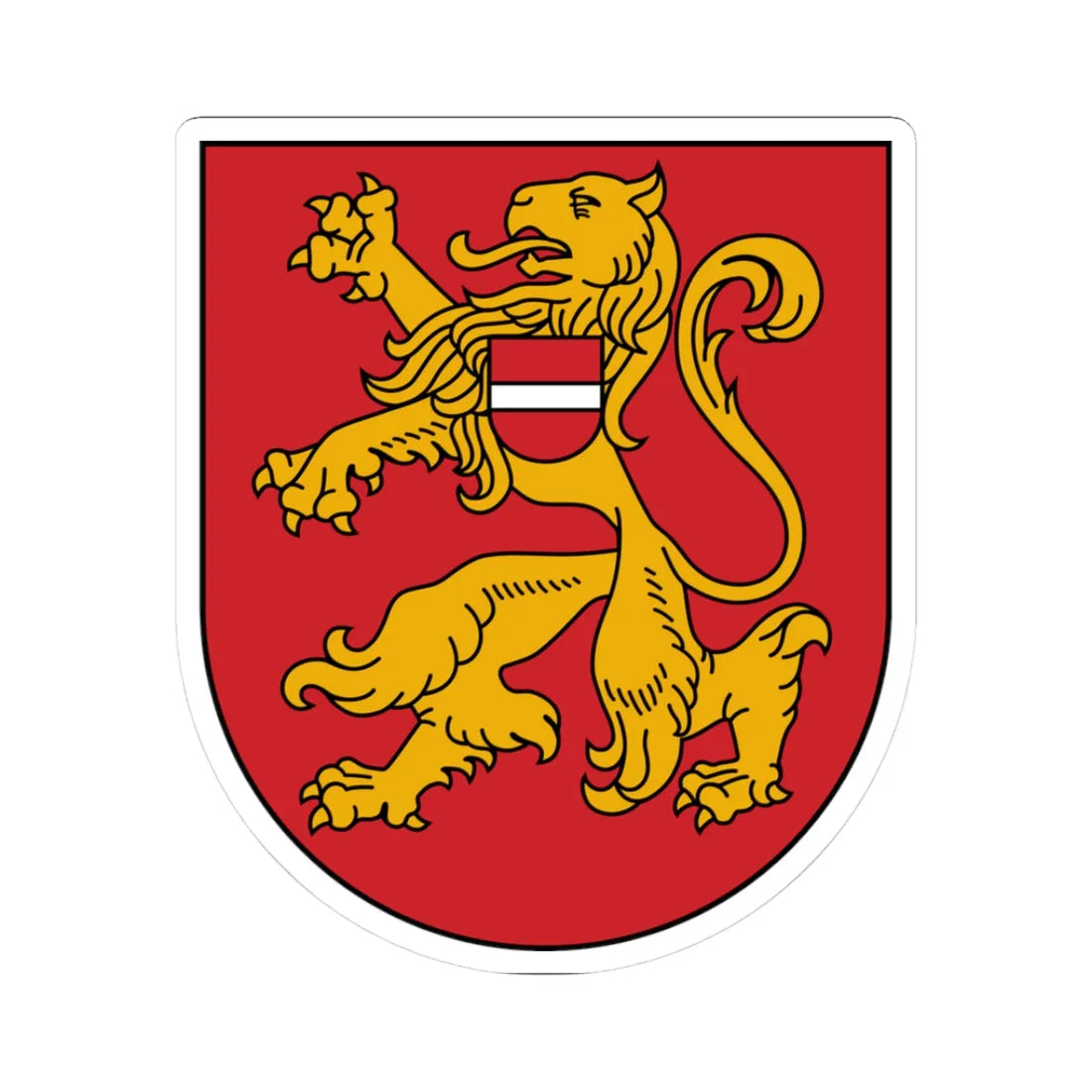 Bauska COA (Latvia) (Coat of Arms) STICKER Vinyl Kiss-Cut Decal 3 Inch White - The Sticker Space