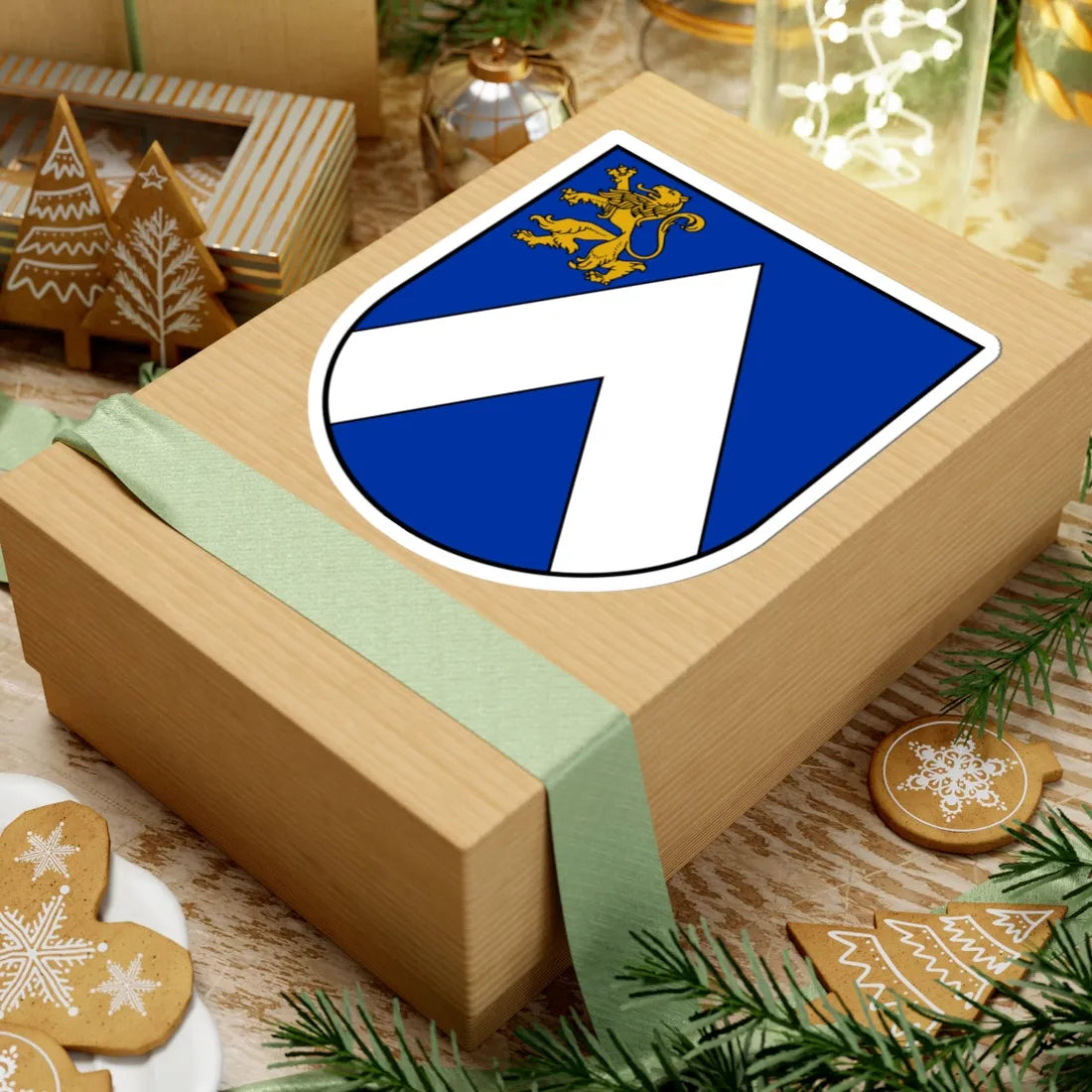 Bauskas novads COA (Latvia) (Coat of Arms) STICKER Vinyl Kiss-Cut Decal - The Sticker Space