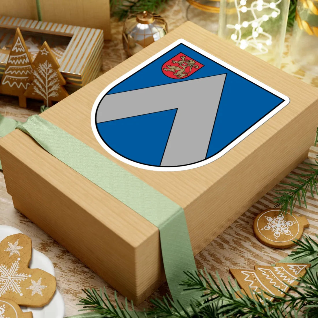 Bauskas rajona ģerbonis (Latvia) (Coat of Arms) STICKER Vinyl Kiss-Cut Decal - The Sticker Space