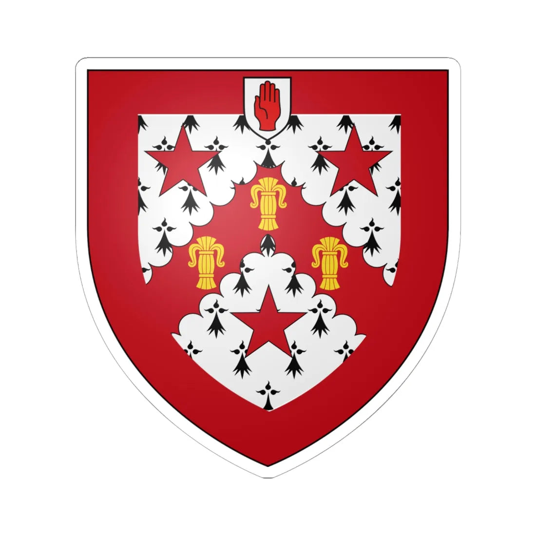 Baxster Baronets of Kilmaron arms (Scotland) (Coat of Arms) STICKER Vinyl Kiss-Cut Decal 6 Inch White - The Sticker Space