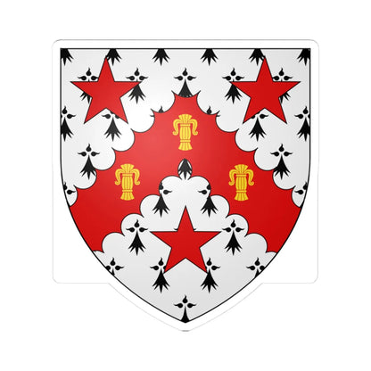 Baxter of Kincaldrum arms (Scotland) (Coat of Arms) STICKER Vinyl Kiss-Cut Decal 3 Inch White - The Sticker Space