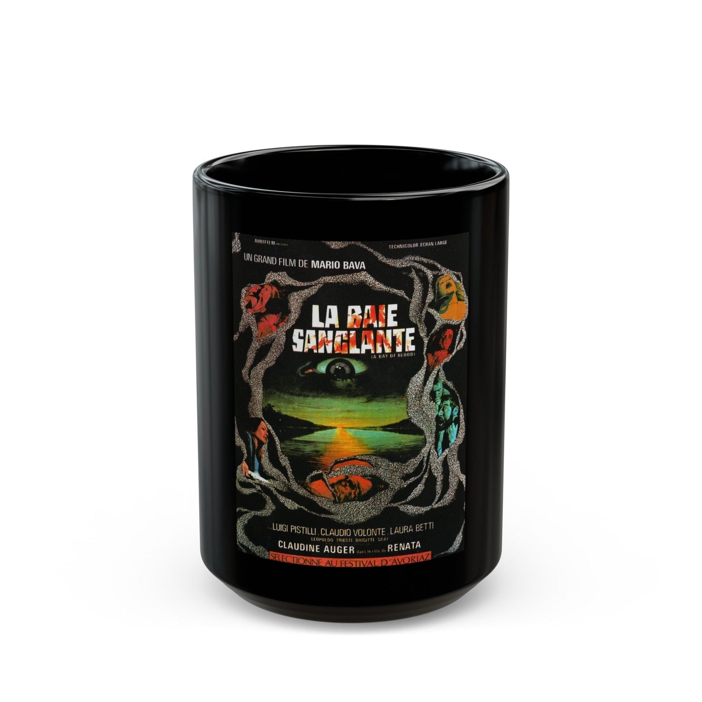 BAY OF BLOOD 1971 Movie Poster - Black Coffee Mug-15oz-The Sticker Space