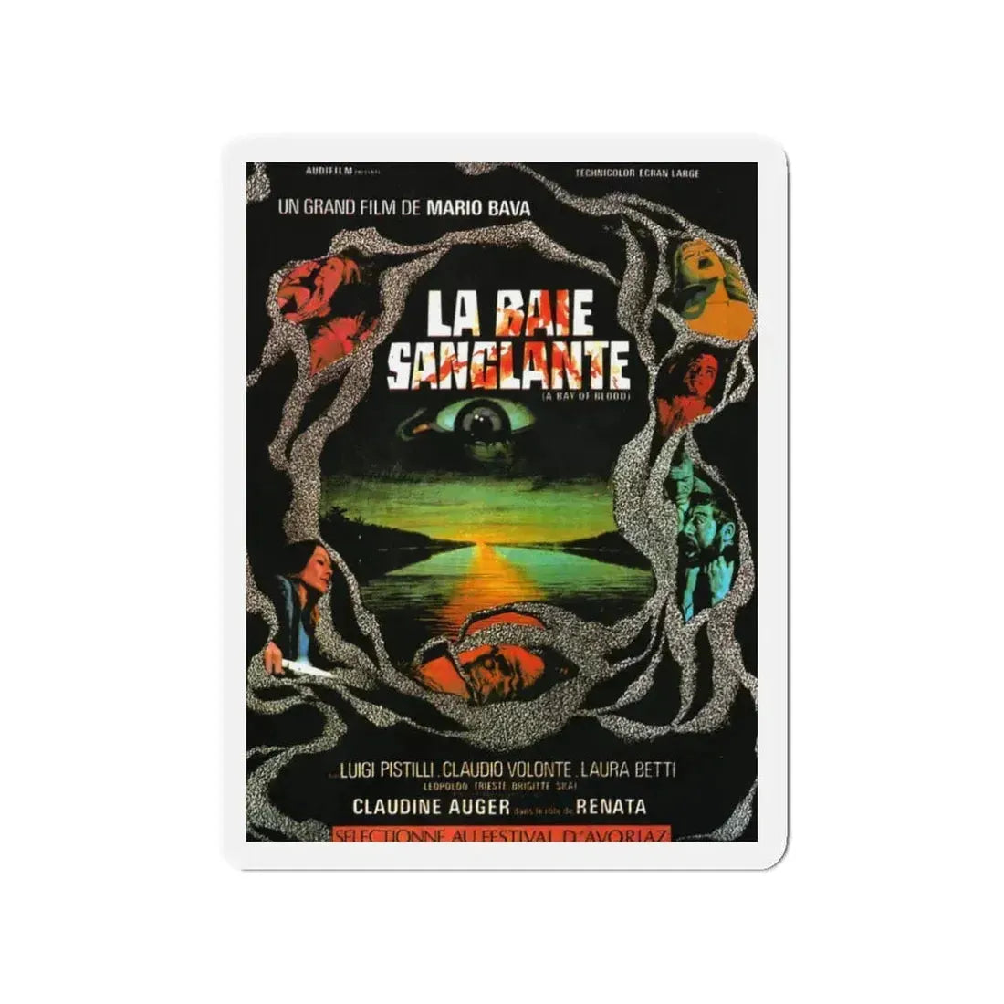 BAY OF BLOOD 1971 Movie Poster - Refrigerator Magnet 3 Inch - The Sticker Space