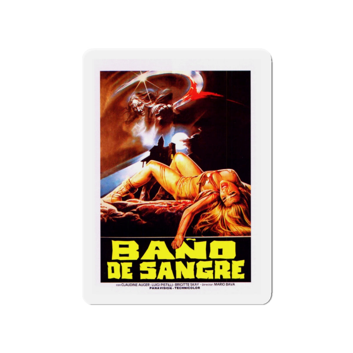 BAY OF BLOOD (ARGENTINA) 1971 Movie Poster - Die-Cut Magnet-4" x 4"-The Sticker Space