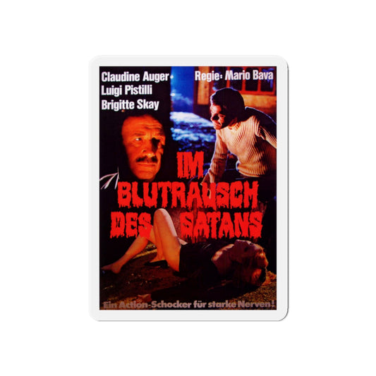 BAY OF BLOOD (GERMAN) 1971 Movie Poster - Die-Cut Magnet-6 × 6"-The Sticker Space