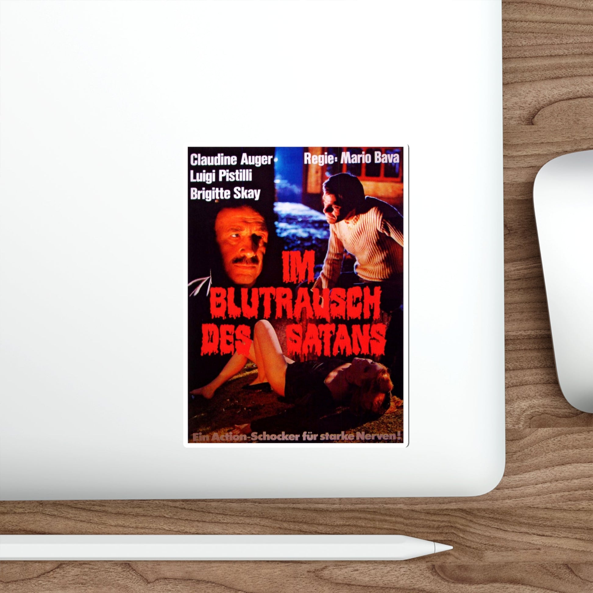 BAY OF BLOOD (GERMAN) 1971 Movie Poster STICKER Vinyl Die-Cut Decal-The Sticker Space