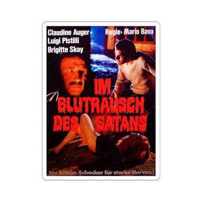 BAY OF BLOOD (GERMAN) 1971 Movie Poster - STICKER Vinyl Kiss-Cut Decal 6 Inch White - The Sticker Space