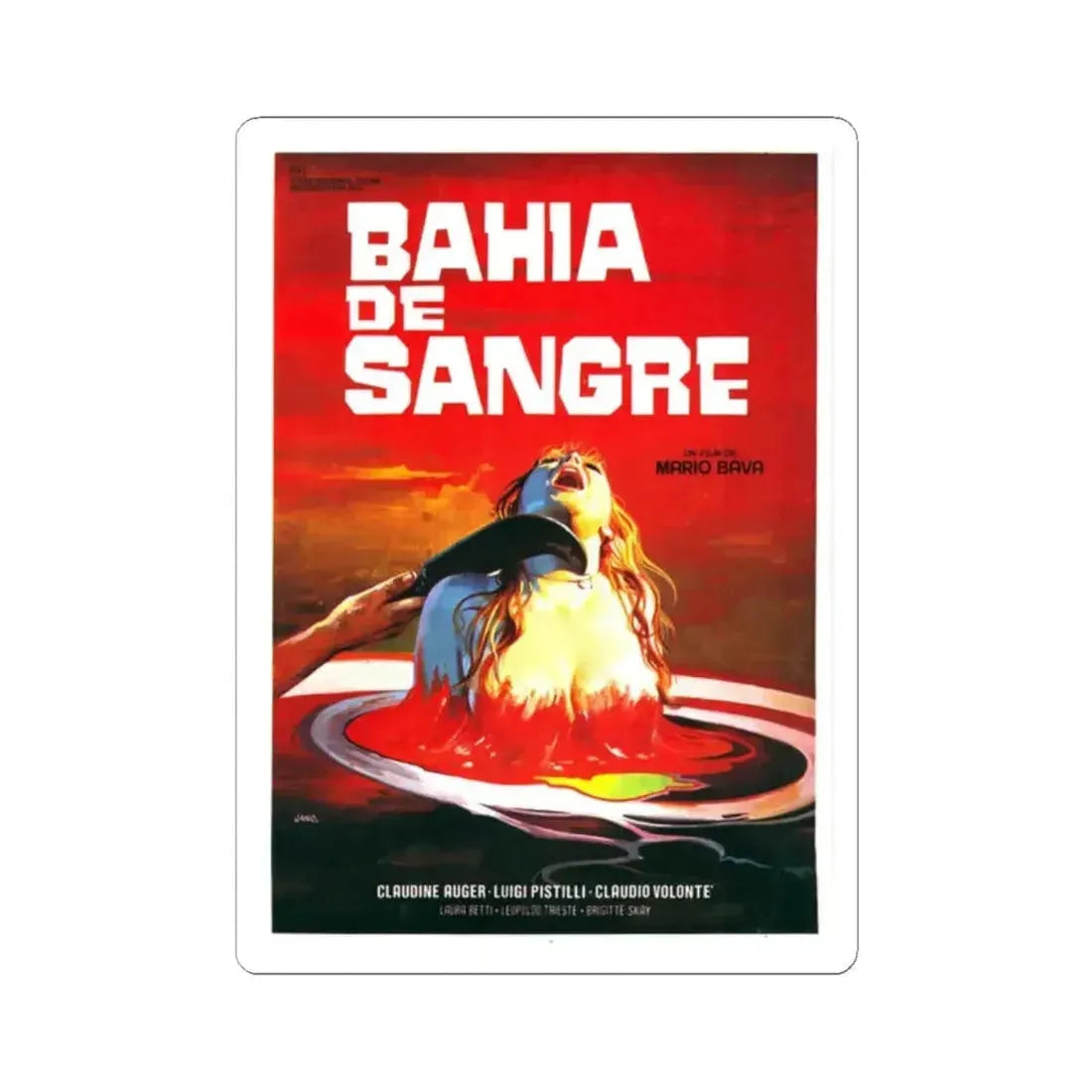 BAY OF BLOOD (ITALIAN) 1971 Movie Poster - STICKER Vinyl Kiss-Cut Decal 2 Inch White - The Sticker Space