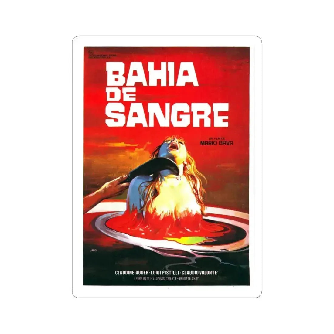 BAY OF BLOOD (ITALIAN) 1971 Movie Poster - STICKER Vinyl Kiss-Cut Decal 4 Inch White - The Sticker Space